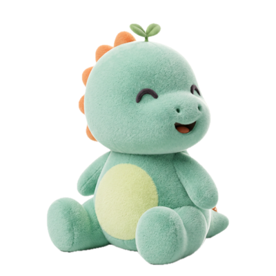 Dino Sprout, a green plush dinosaur Stuffy